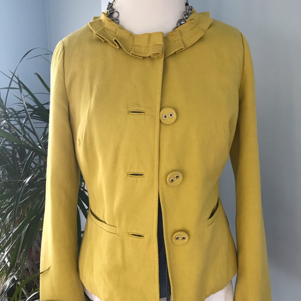 Boden Ruffle Crew Jacket 10